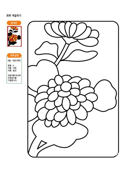 9월 화투 색칠하기 3